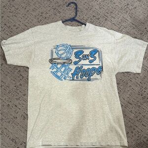 3 on 3 Hoops T-Shirt - Heather Gray and Blue